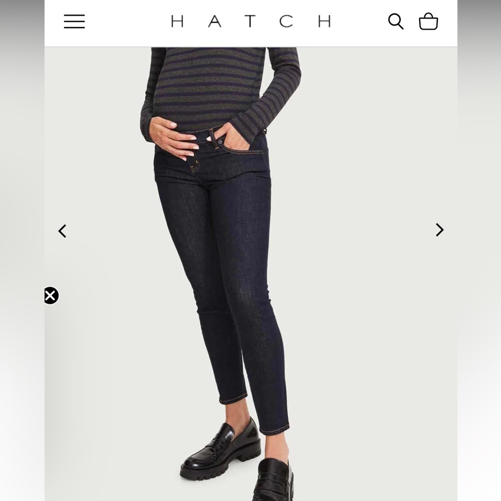 Hatch Women's Skinny Jeans - Dark Blue
